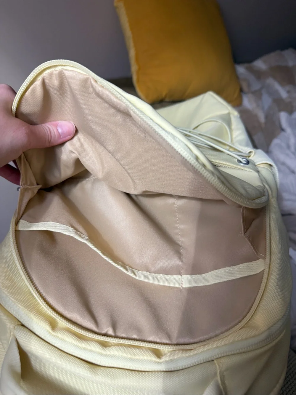 Classic Everyday Yellow Backpack - Women's Bag